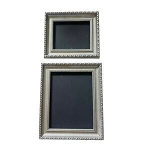 Set/2 frames 8x10” 11x14” ornate silver home decor framing baroque Victorian